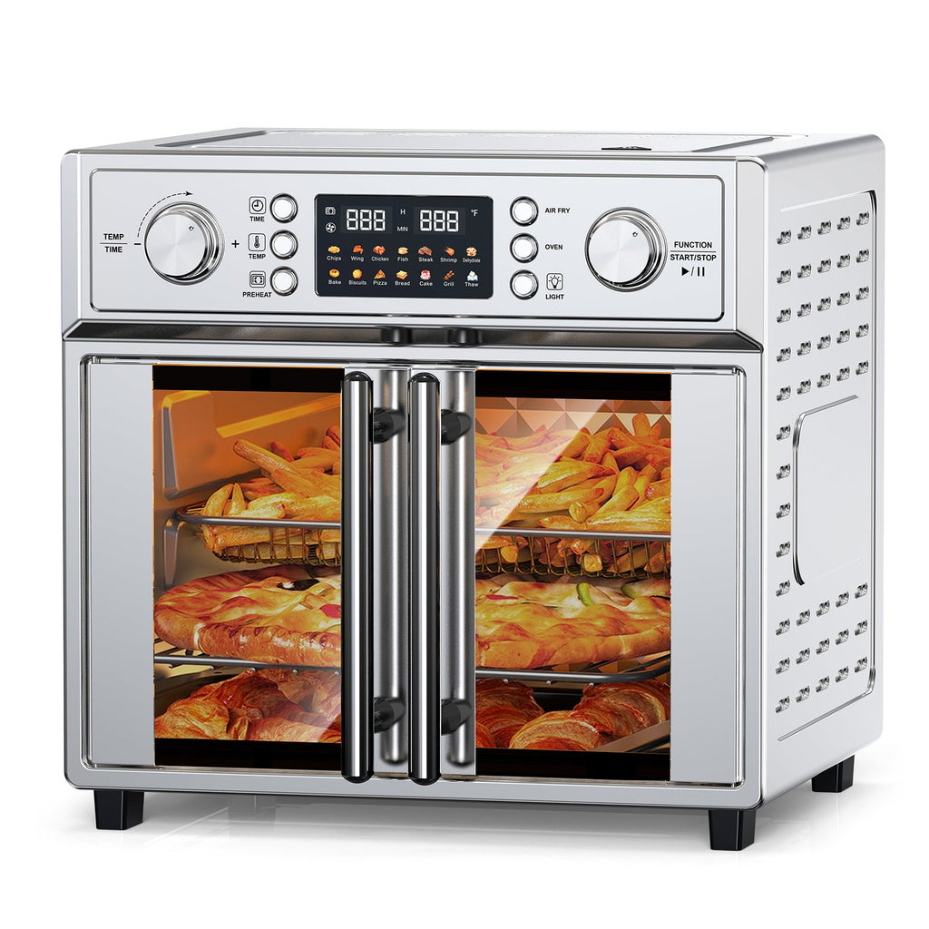PlumChef 26QT Large Capacity French Double-Door Air Fryer Convection Toaster Oven